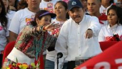 Präsident Ortega 2018 bei einer Veranstaltung in Managua