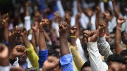 Archivbild: Demo der Dalit in Indien vor acht Jahren