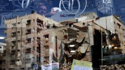 Palästinensischer Händler säubert die Auslage seines Geschäfts nach einem israelischen Militärschlag