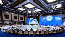 Падчас выступлення Папы Францішка на Кангрэсе кіраўнікоў сусветных рэлігій у Казахстане. Архіўнае фота