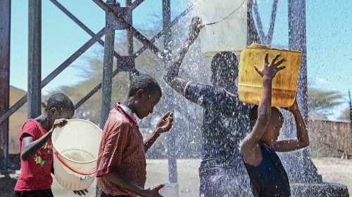 (File) Children collecting water for household use in Lodwar 