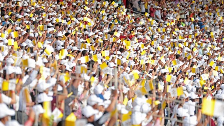 Uma das catequistas recorou a viagem do Papa Francisco ao Bahrein em novembro de 2022