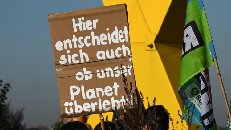 Eine Demo von Klimaschützern
