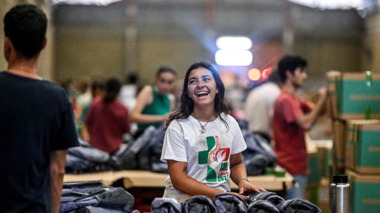 2023년 리스본 세계청년대회를 준비하고 있는 젊은이들 