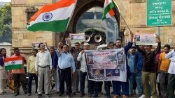 Die erfolgreiche Landung  von „Chandrayaan-3" wird gefeiert