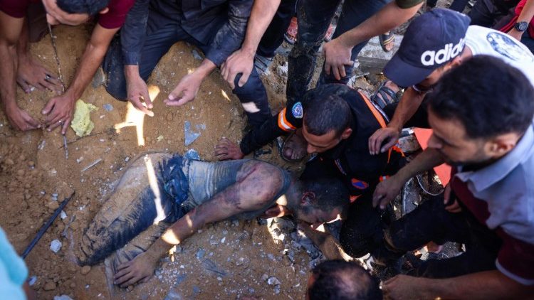 Gaza nach einem Bombenangriff