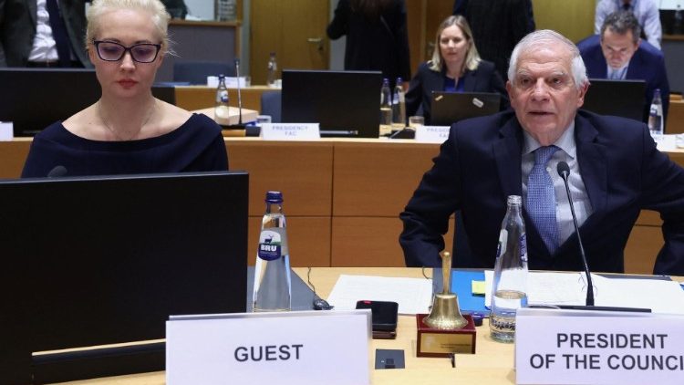 Yulia Navalny ospite a Bruxelles alla riunione del Consiglio europeo per gli Affari esteri