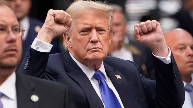 Donald Trump as he returned to Trump Tower after being convicted in his criminal trial in New York City, on May 30, 2024. 