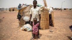 A displaced family in Burkina Faso