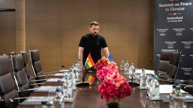 Bei der Schweizer Ukraine-Friedenskonferenz auf dem Bürgenstock