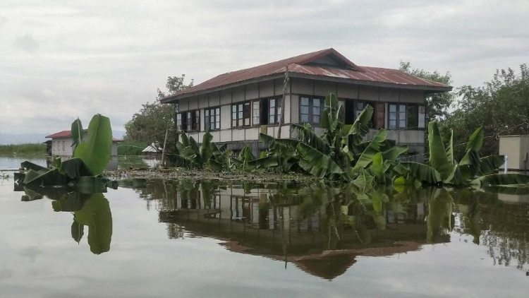 Land unter im Süden Myanmars, an diesem Sonntag