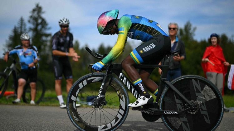 Radfahrer aus Ruanda bei der Rad-WM in Zürich