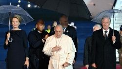 Цырымонія прывітання на авіябазе Мельсбрук