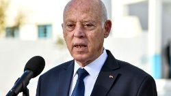 Le président sortant Kaïs Saïed, en lice pour la présidentielle  du 6 octobre 2024.