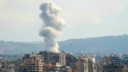 Smoke rises from the site of an Israeli strike, Lebanon