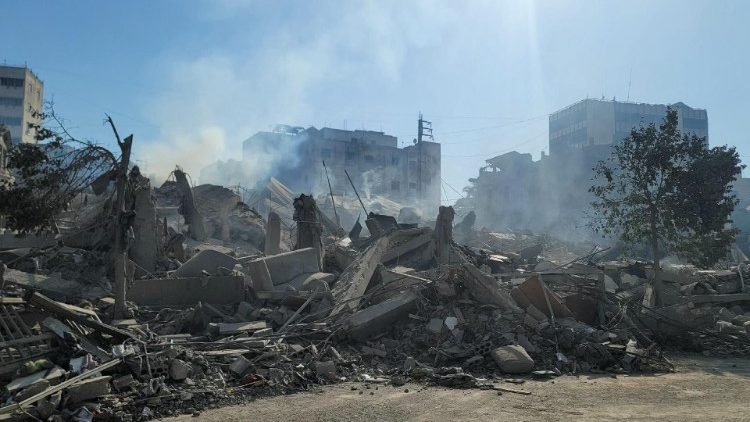 La destrucción en la ciudad de Nabatiyeh en el Líbano
