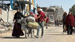 Sfollati in fuga dal campo di Jabalia, Striscia di Gaza