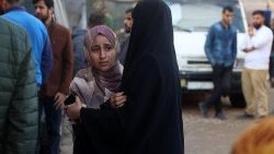 Donne palestinesi nel campo profughi di Nuseirat, all'interno della Striscia di Gaza
