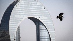 Ein Gebäude im Zentrum der Hauptstadt von Aserbaidschan. Die UN-Klimakonferenz 2024 (UNFCCC COP 29) wird vom 11. bis 22. November 2024 in Baku stattfinden.