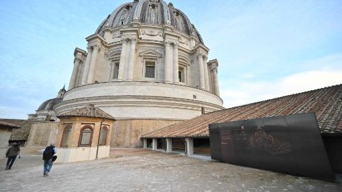 በቫቲካን የሚገኘው የቅዱስ ጴጥሮስ ባዚሊካ ገጽታ በከፊል 