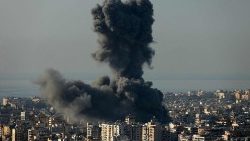 Smoke rises from Beirut following an Israeli airstrike