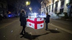 Straßenproteste in Georgien
