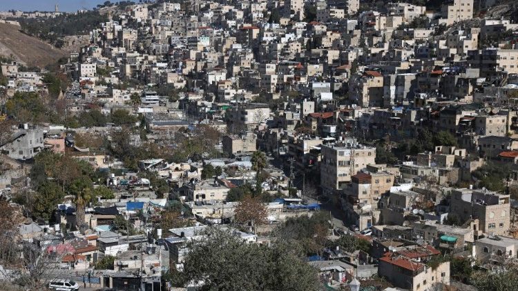 Silwan (rechts) und Al-Bustan (links) in Ostjerusalem