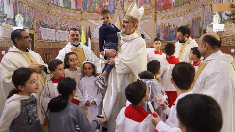 Kardinal Pizaballa i Gaza i december 2024