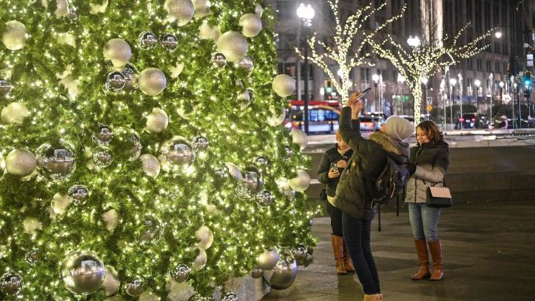 Ein Christbaum in Washington DC