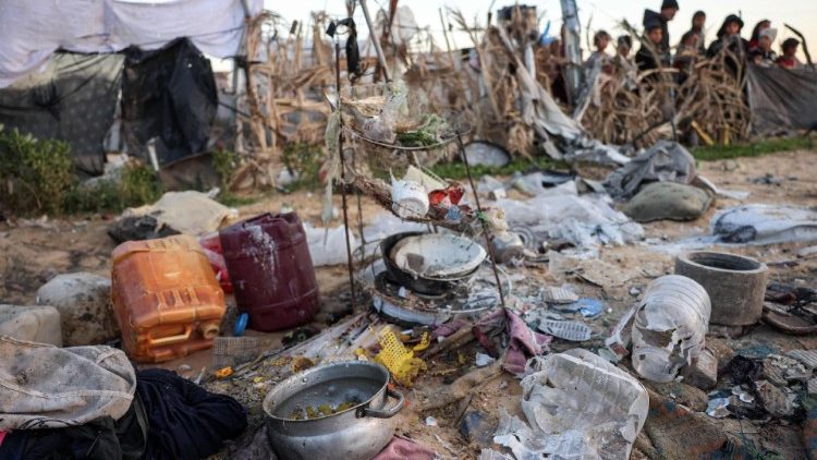 Il campo sfollati di Khan Younis, Gaza