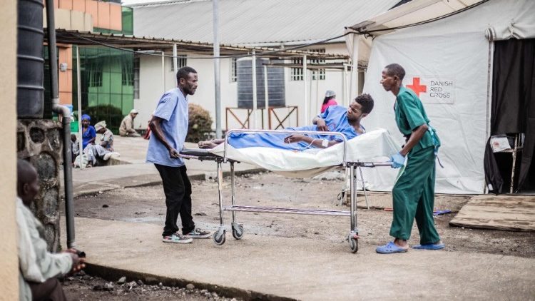 In einer Krankenstation in Goma, einer von Rebellen belagerten Stadt im Osten des Kongo