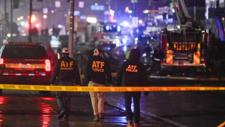 El lugar del accidente aéreo en Filadelfia