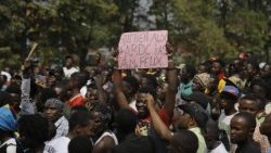 कांगो लोकतांत्रिक गणराज्य में हाल ही में हुई हिंसा के विरोध में  प्रदर्शन