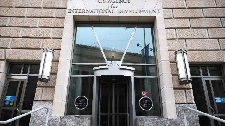 Der Eingang zum USAID-Hauptsitz in Washington D.C. 