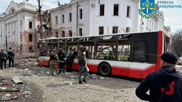 Verbų sekmadienį Rusija smogė Sumų miesto centrui