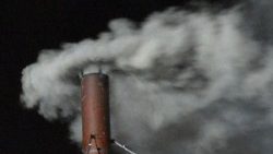 White smoke billows from the chimney of the Sistine Chapel at the election of the late Pope Francis on March 13, 2013