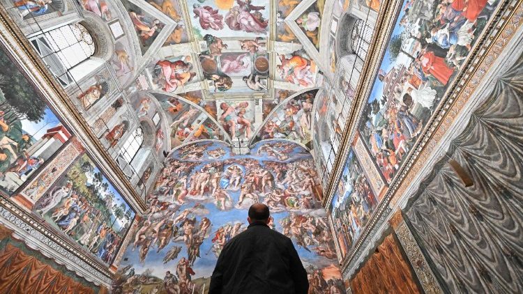 The Sistine Chapel preparing for the 2025 Conclave