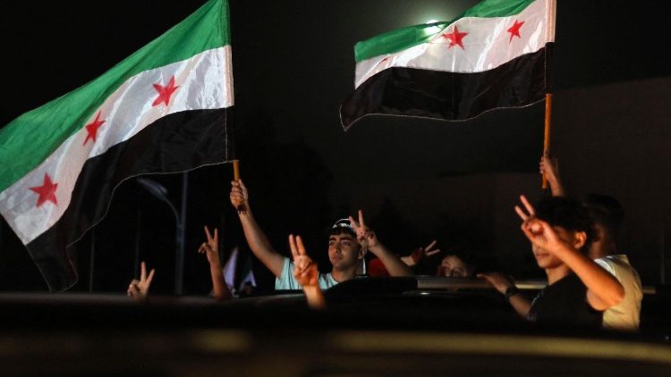 Syrians rejoicing in Damascus 