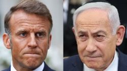 Le président français Emmanuel Macron et le premier ministre israélien Benyamin Netanyahou.
