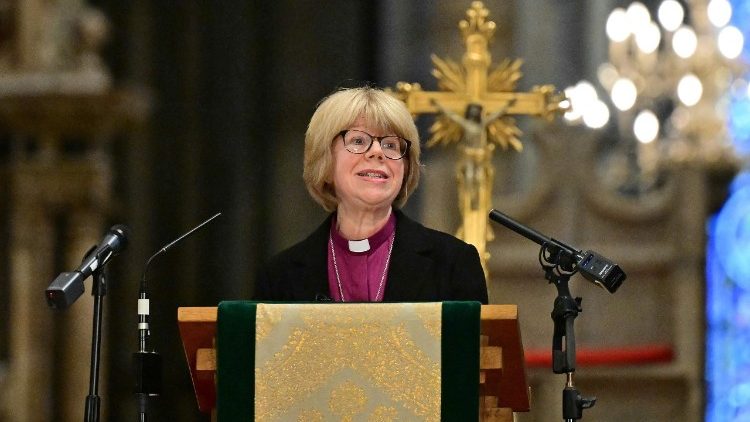 Bishop Sarah Mullally speaks following the announcement of her posting as Archbishop of Canterbury