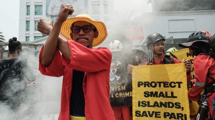 Bei einem Protest gegen die Regierung