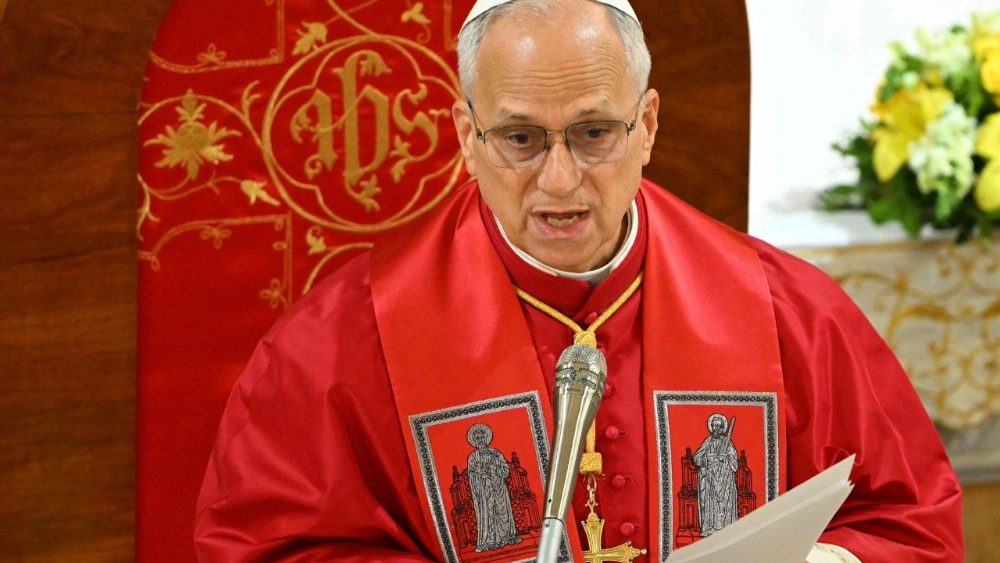 Papa Leon XIV în cadrul întâlnirii de rugăciune care a avut loc la Catedrala Sfântul Duh, din Istanbul, în cursul dimineții de vineri, 28 noiembrie a.c., în cea de-a doua zi a călătoriei apostolice în Turcia