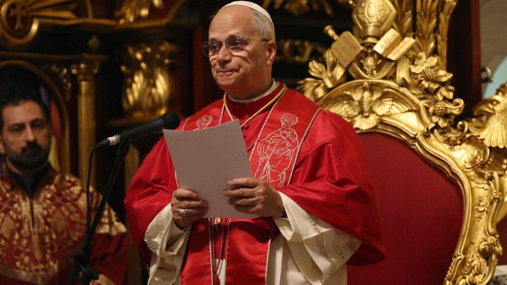 Der Papst bei seiner Ansprache