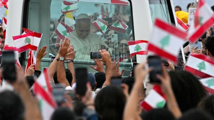 Le Pape Léon XIV lors de son voyage apostolique au Liban, mardi 2 décembre 2025.