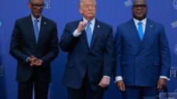 Trump alla Casa Bianca con i presidenti del Rwanda Kagame e della Repubblica Democratica Congo Tshisekedi 