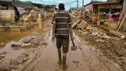 Жыхар інданезійскай правінцыі Ачэх ідзе па занесенай брудам вуліцы з матыкай у руках, спрабуючы аднавіць жыццё пасля разбуральнай паводкі, якая разам з апоўзнямі забрала жыцці больш чым 900 чалавек на востраве Суматра.