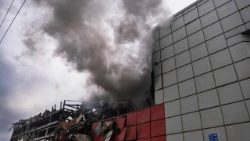 Palazzi in fiamme a Kyiv