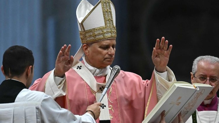 L&eacute;on XIV lors de la messe du jubil&eacute; des d&eacute;tenus