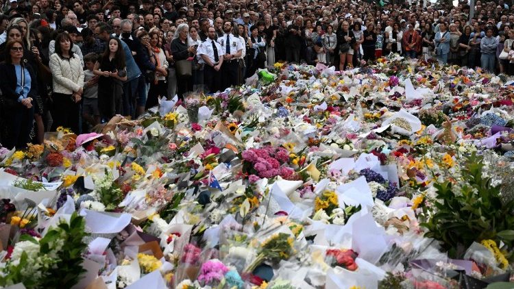 Floral tribute at the site of the attack