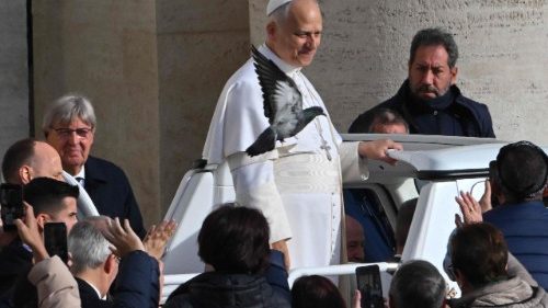 Pope Leo during during Jubilee Audience on 20th of December 